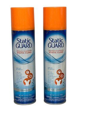 Static Guard Original Anti-Static Spray 5.5 Oz, Lot of 2